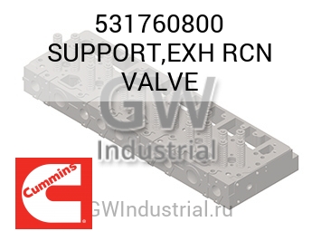 SUPPORT,EXH RCN VALVE — 531760800