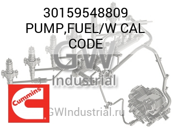 PUMP,FUEL/W CAL CODE — 30159548809