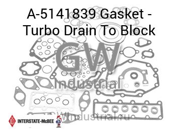 Gasket - Turbo Drain To Block — A-5141839