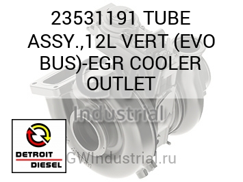 TUBE ASSY.,12L VERT (EVO BUS)-EGR COOLER OUTLET — 23531191