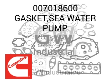 GASKET,SEA WATER PUMP — 007018600