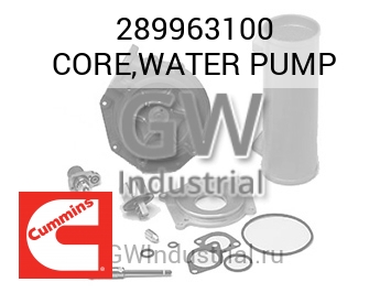 CORE,WATER PUMP — 289963100