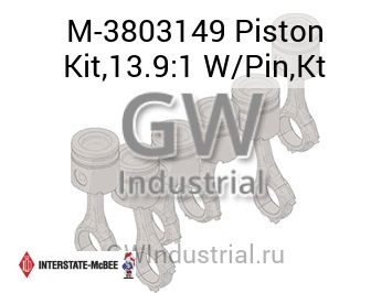 Piston Kit,13.9:1 W/Pin,Kt — M-3803149
