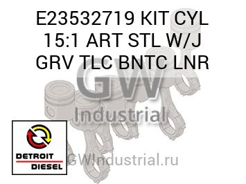 KIT CYL 15:1 ART STL W/J GRV TLC BNTC LNR — E23532719