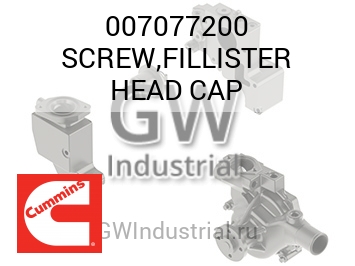 SCREW,FILLISTER HEAD CAP — 007077200