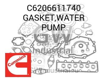GASKET,WATER PUMP — C6206611740