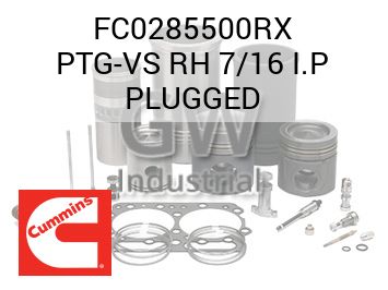 PTG-VS RH 7/16 I.P PLUGGED — FC0285500RX