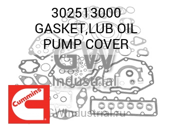 GASKET,LUB OIL PUMP COVER — 302513000
