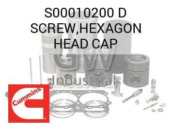 SCREW,HEXAGON HEAD CAP — S00010200 D