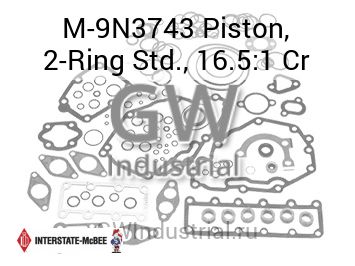 Piston, 2-Ring Std., 16.5:1 Cr — M-9N3743