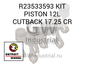 ПОРШНЕВОЙ КОМПЛЕКТ (ХРОМ) 12L CUTBACK 17.25