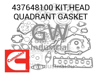 KIT,HEAD QUADRANT GASKET — 437648100