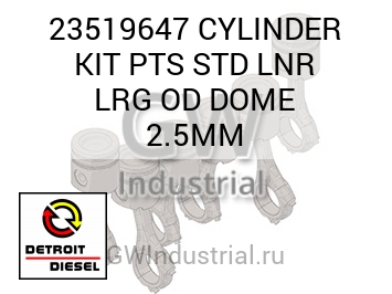 CYLINDER KIT PTS STD LNR LRG OD DOME 2.5MM — 23519647