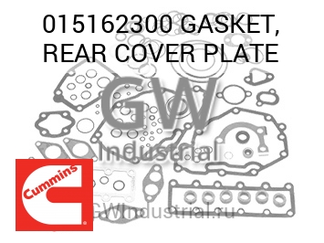 GASKET, REAR COVER PLATE — 015162300