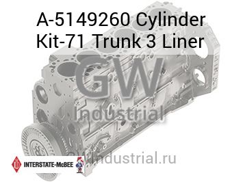 ГИЛЬЗА В КОМПЛЕКТЕ (ЦИЛИНДР) 71 TRUNK 3