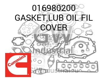 GASKET,LUB OIL FIL COVER — 016980200