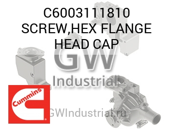SCREW,HEX FLANGE HEAD CAP — C6003111810