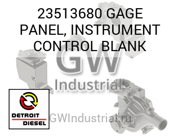 GAGE PANEL, INSTRUMENT CONTROL BLANK — 23513680