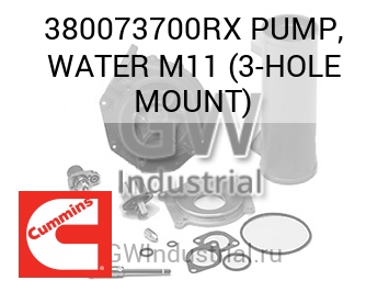 PUMP, WATER M11 (3-HOLE MOUNT) — 380073700RX