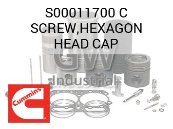 SCREW,HEXAGON HEAD CAP — S00011700 C