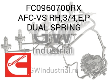 AFC-VS RH,3/4,E,P DUAL SPRING — FC0960700RX