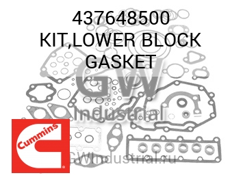 KIT,LOWER BLOCK GASKET — 437648500