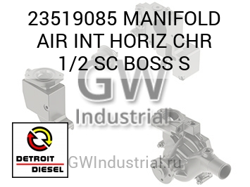 MANIFOLD AIR INT HORIZ CHR 1/2 SC BOSS S — 23519085