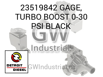 GAGE, TURBO BOOST 0-30 PSI BLACK — 23519842