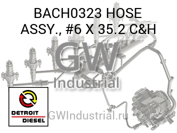HOSE ASSY., #6 X 35.2 C&H — BACH0323